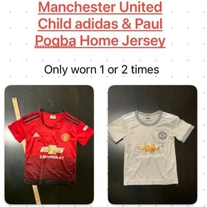 2 x Child Jersey adidas/ Paul Pogba Manchester United possible 4-6years …